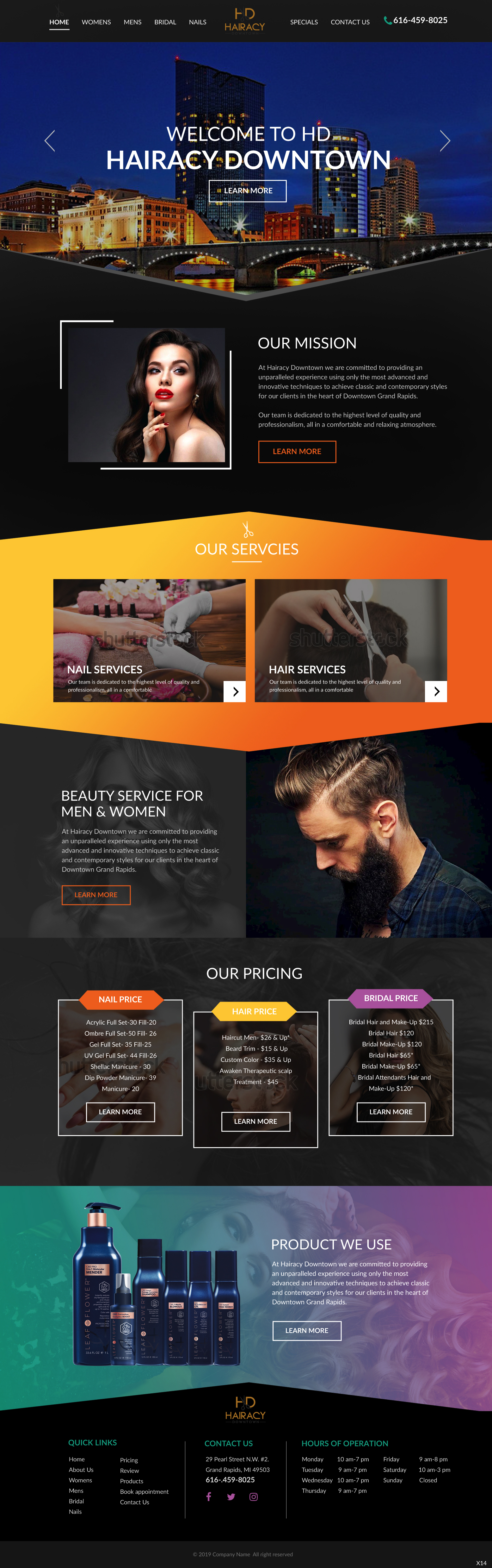 Web Design par pb pour Hairacy Downtown | Design #23000007