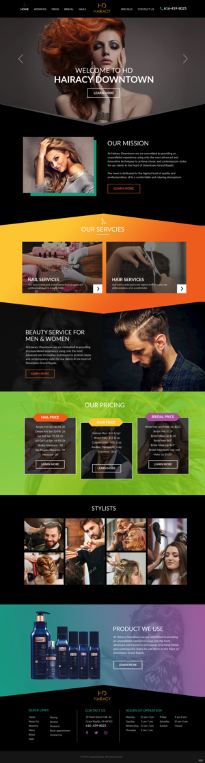 Web Design by pb for Hairacy Downtown | Design: #23019334