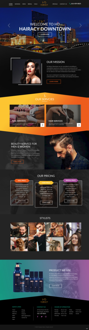 Web Design by pb for Hairacy Downtown | Design: #23019335