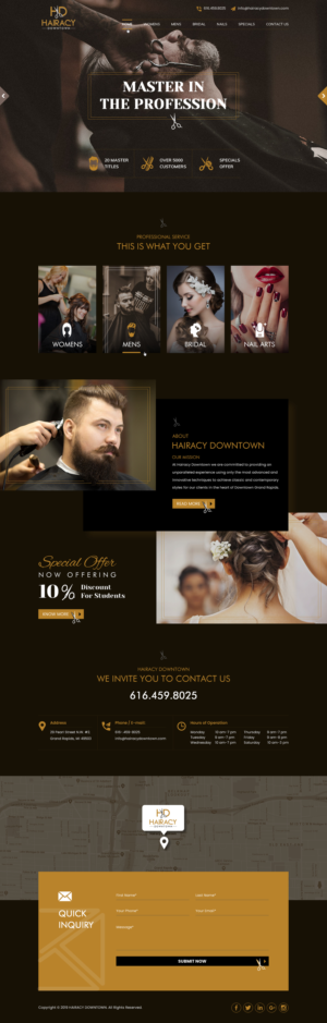 Web Design by Sbss for Hairacy Downtown | Design: #22998851