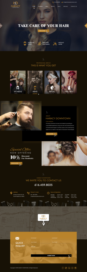 Web Design by Sbss for Hairacy Downtown | Design: #22998852