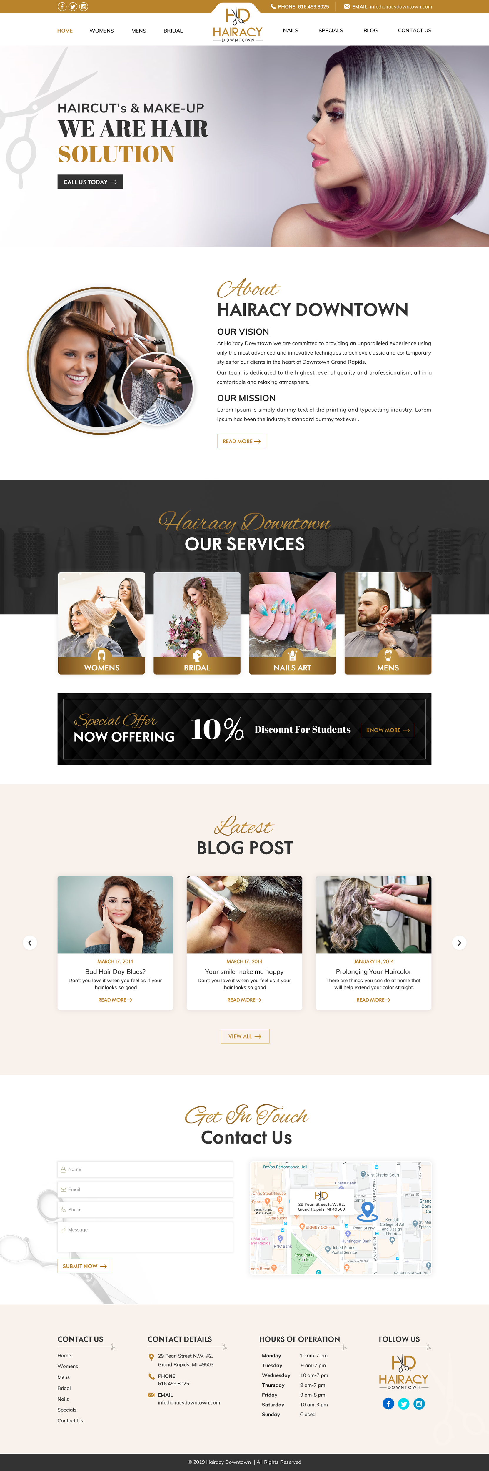 Web Design by Sbss for Hairacy Downtown | Design #22998853
