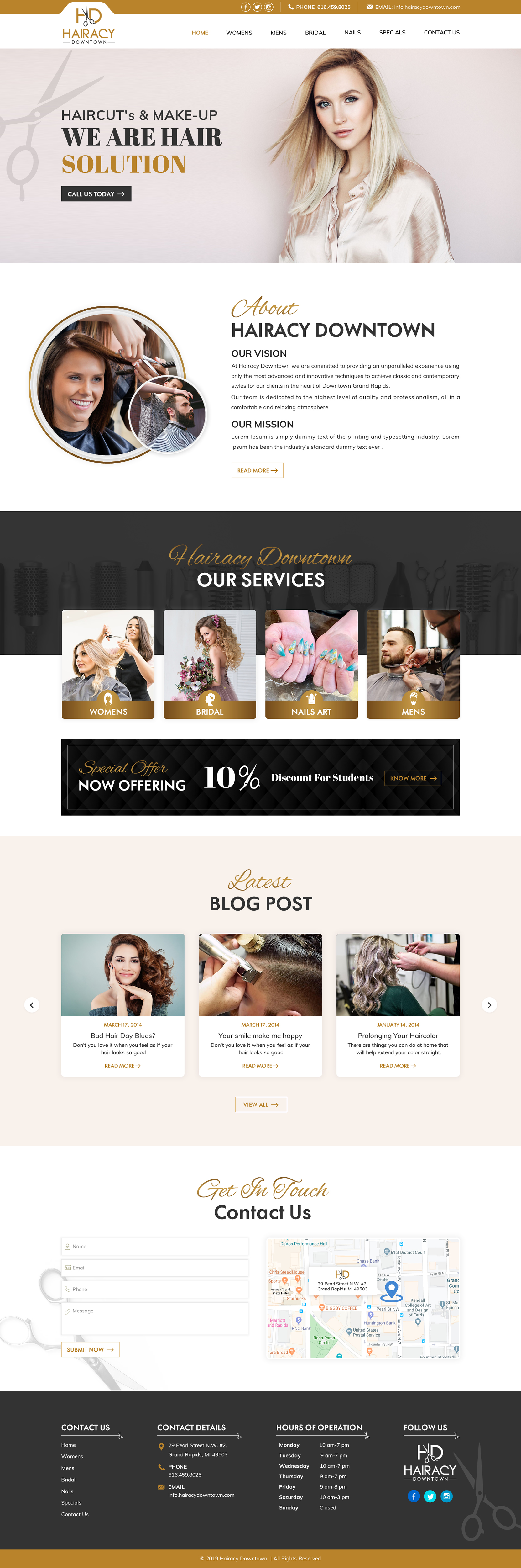 Web-Design von Sbss für Hairacy Downtown | Design #22998854