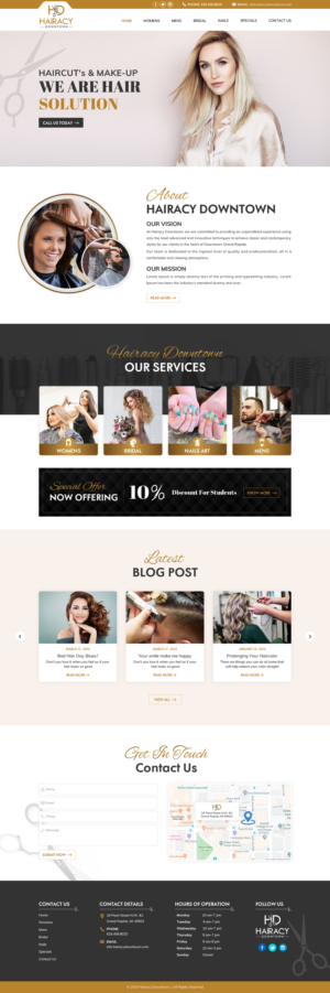Web Design by Sbss for Hairacy Downtown | Design: #22998854