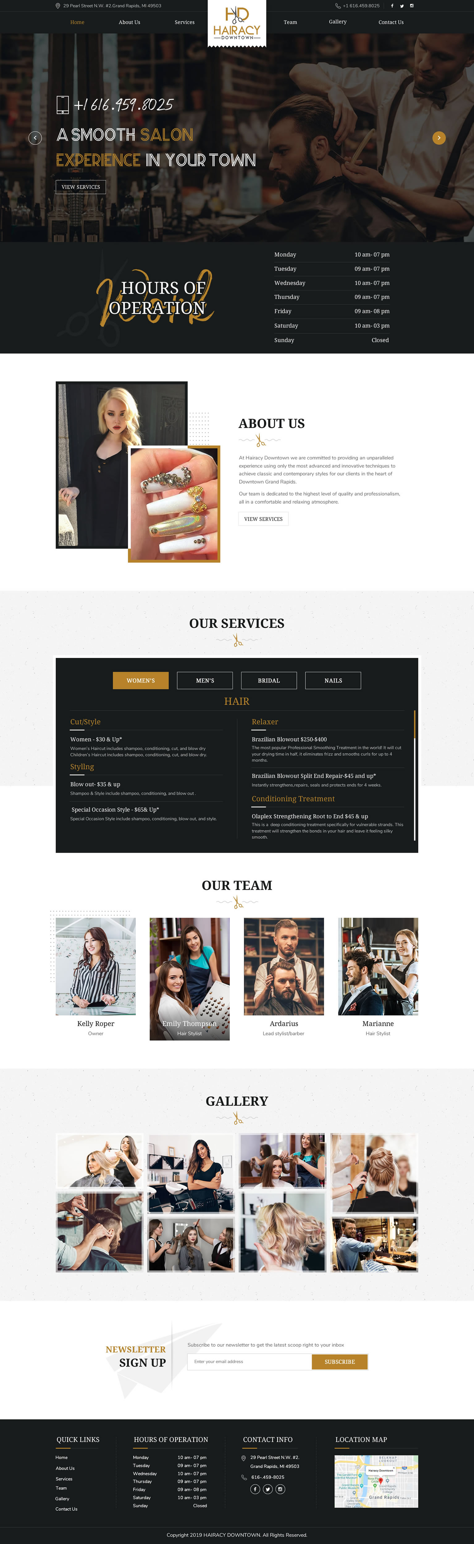 Web-Design von Sbss für Hairacy Downtown | Design #23000315