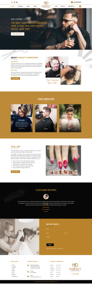 Web Design by Sbss for Hairacy Downtown | Design: #23004100