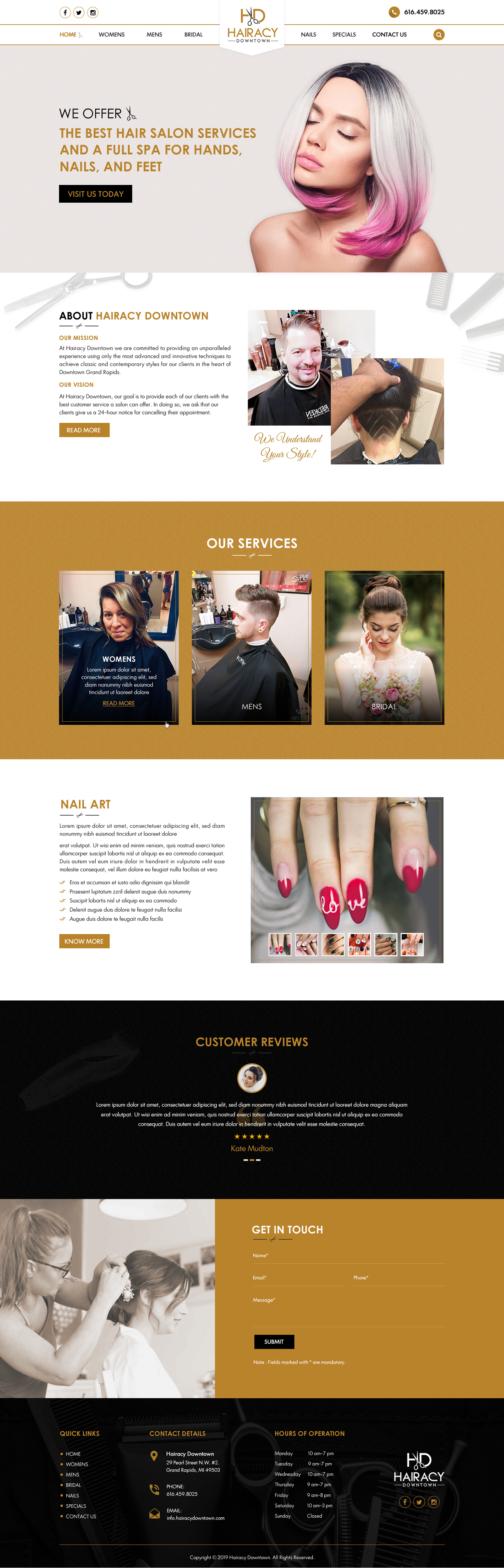 Web Design by Sbss for Hairacy Downtown | Design #23004103