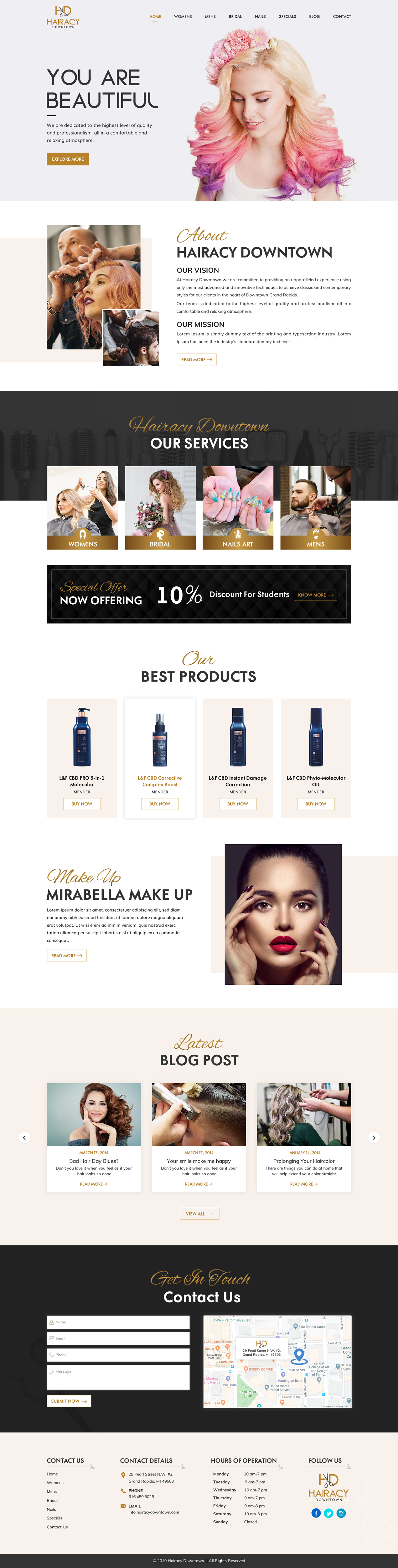 Web Design by Sbss for Hairacy Downtown | Design #23006388