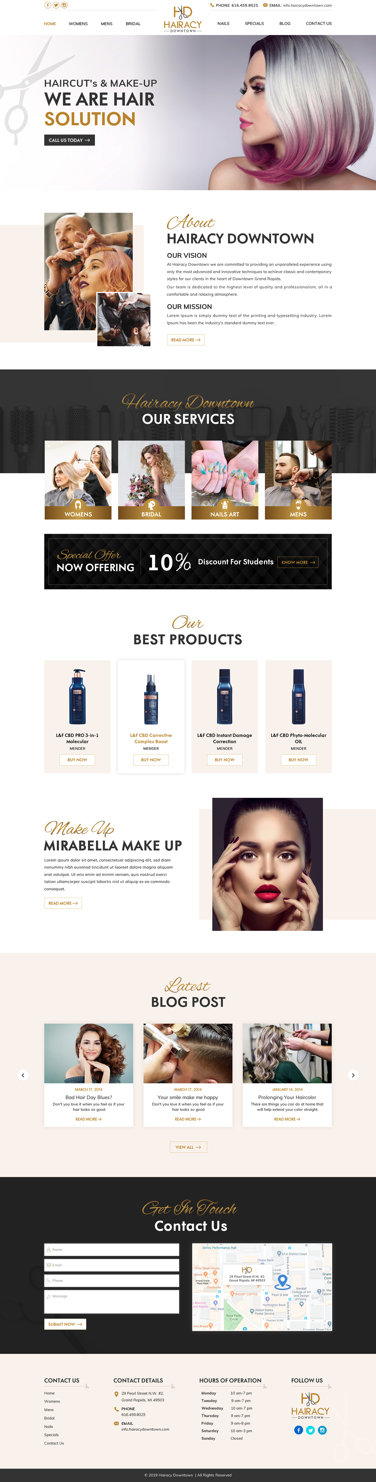 Web Design by Sbss for Hairacy Downtown | Design #23006389