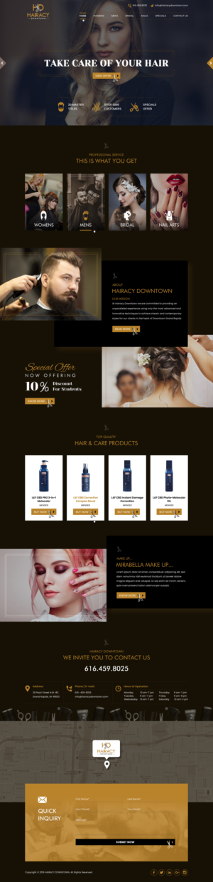 Web Design by Sbss for Hairacy Downtown | Design: #23006390