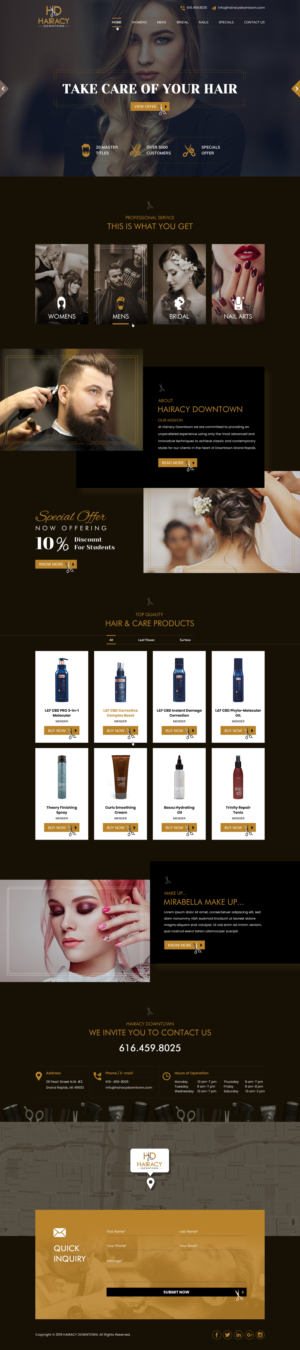 Web Design by Sbss for Hairacy Downtown | Design: #23016173