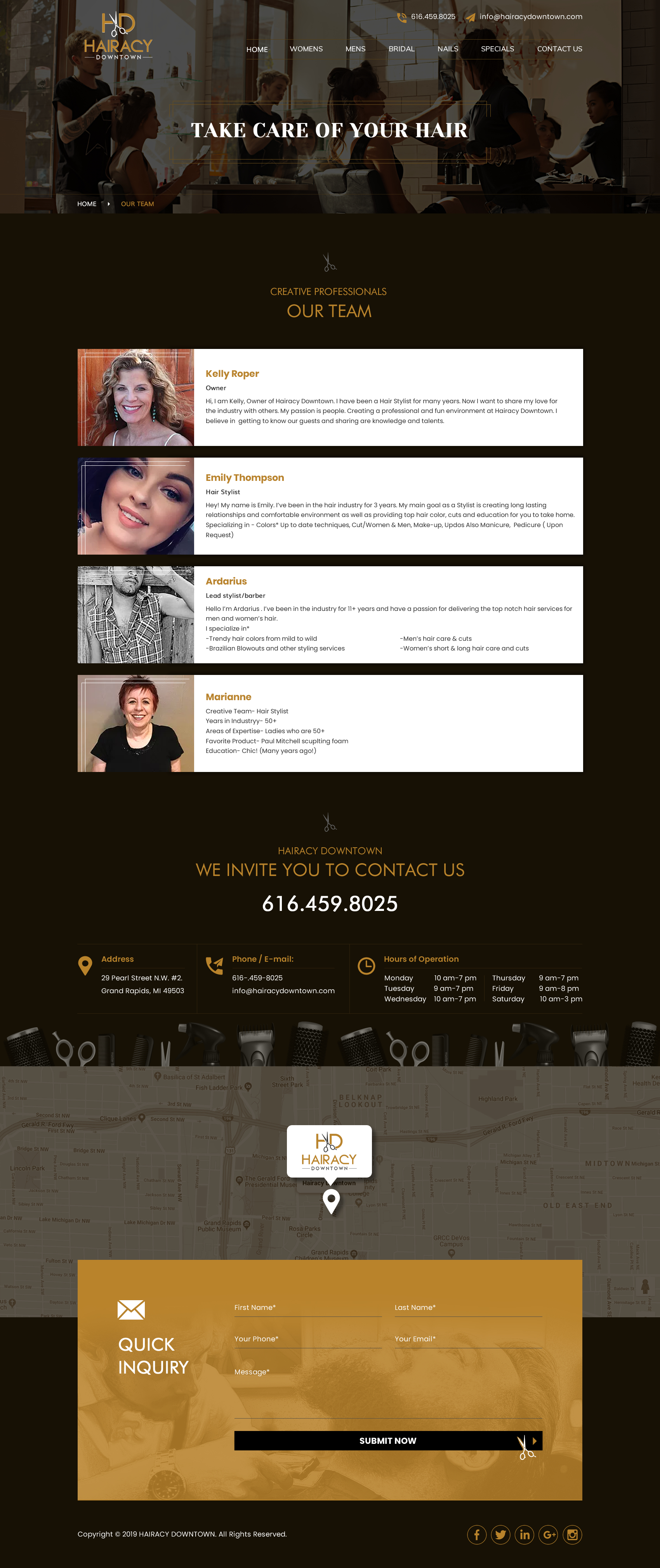 Web-Design von Sbss für Hairacy Downtown | Design #23016174