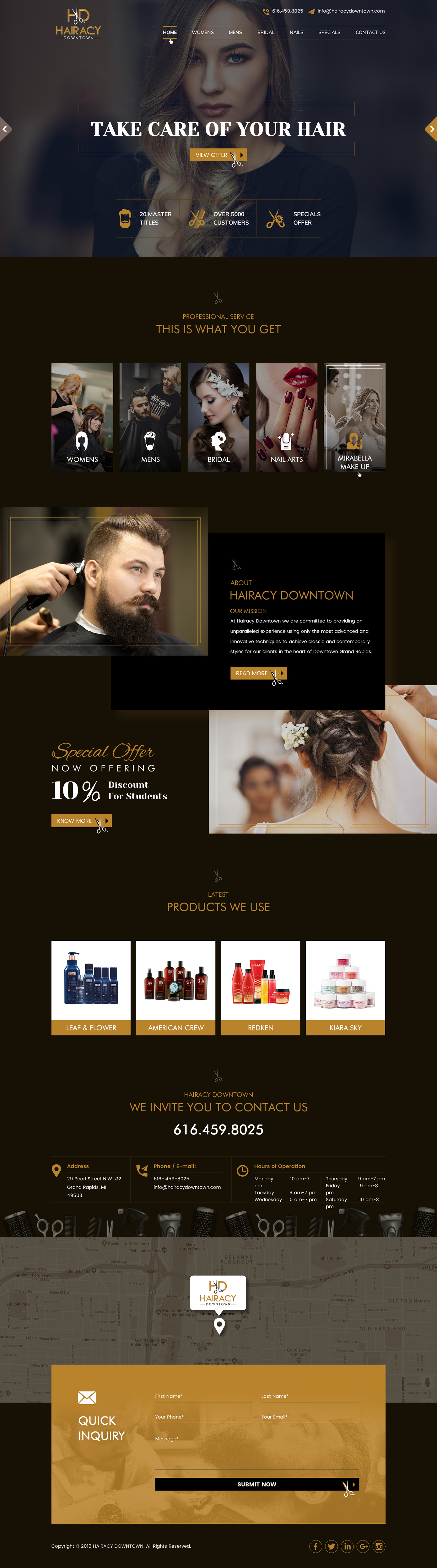Web Design by Sbss for Hairacy Downtown | Design #23017319