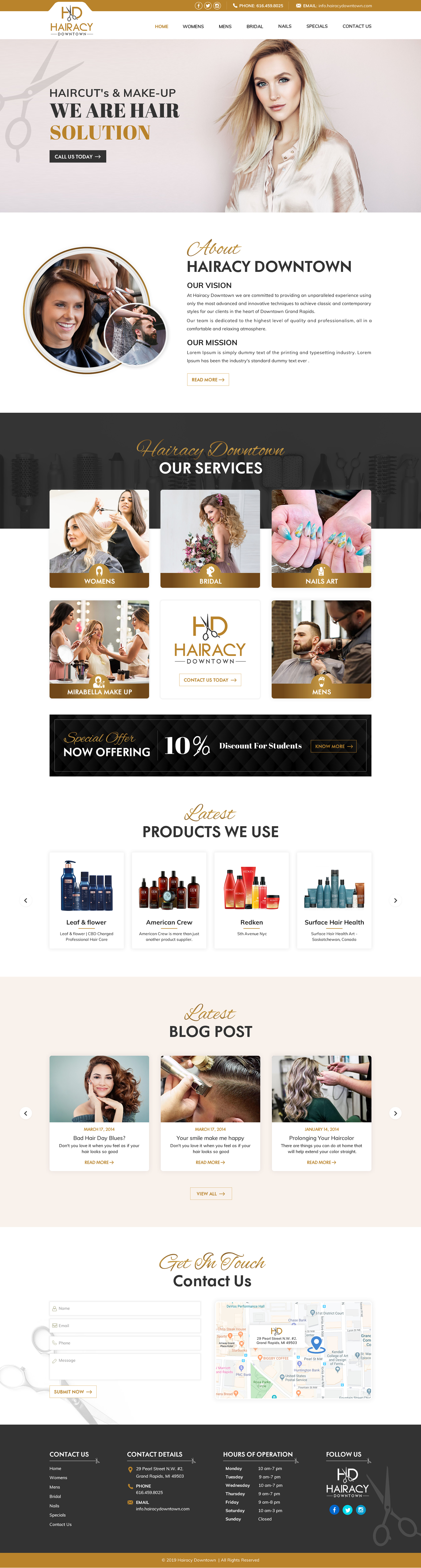 Web Design by Sbss for Hairacy Downtown | Design #23017320