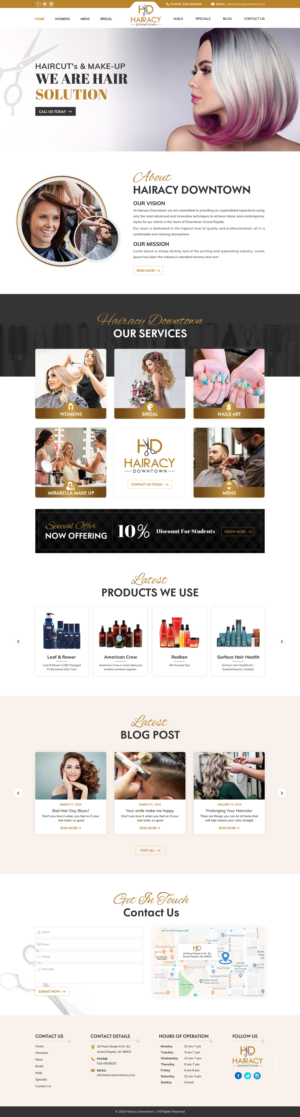 Web Design by Sbss for Hairacy Downtown | Design: #23017321