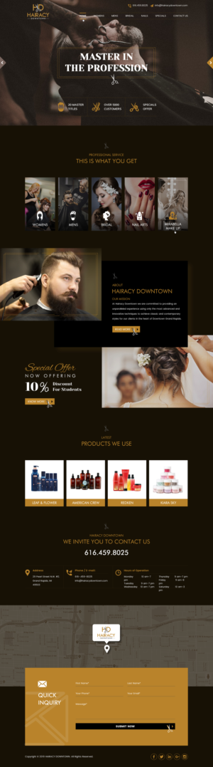 Web Design by Sbss for Hairacy Downtown | Design: #23017324