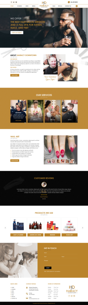 Web Design by Sbss for Hairacy Downtown | Design: #23017325