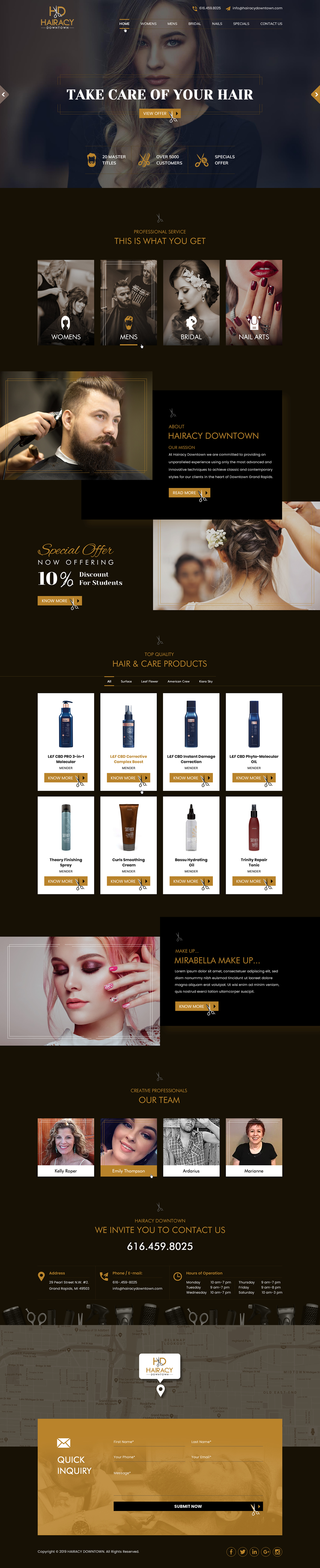Web Design by Sbss for Hairacy Downtown | Design: #23023573