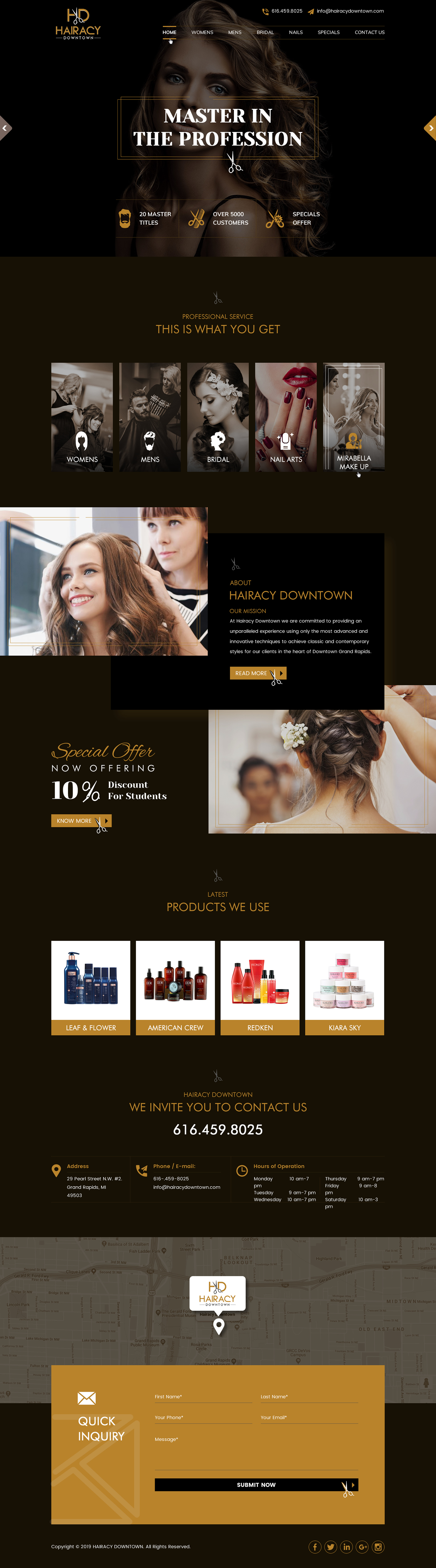 Web Design by Sbss for Hairacy Downtown | Design #23024358