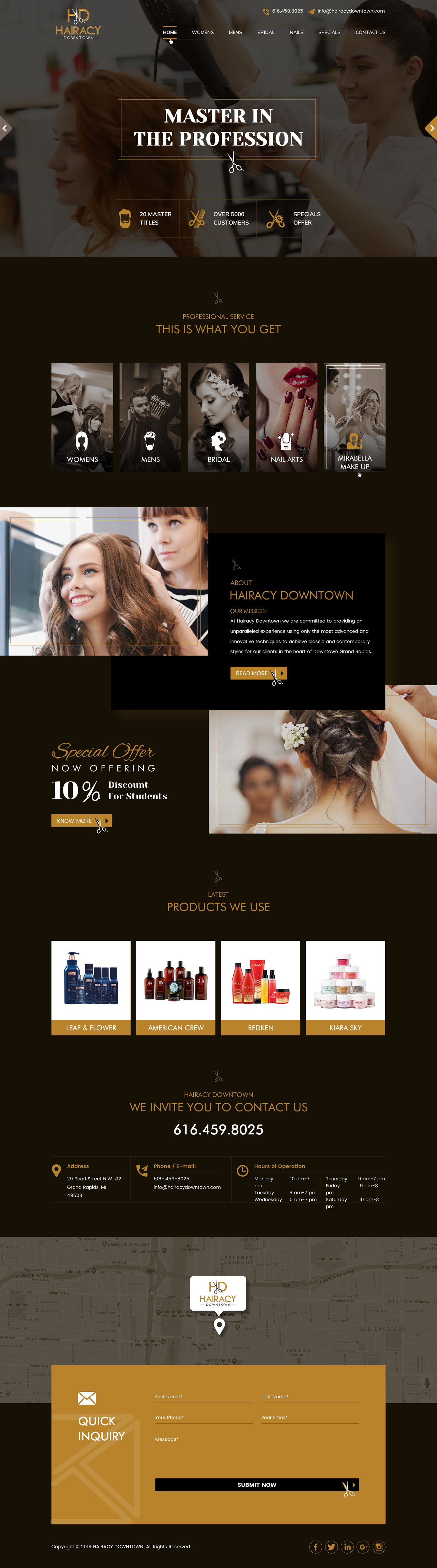 Web Design by Sbss for Hairacy Downtown | Design #23024359