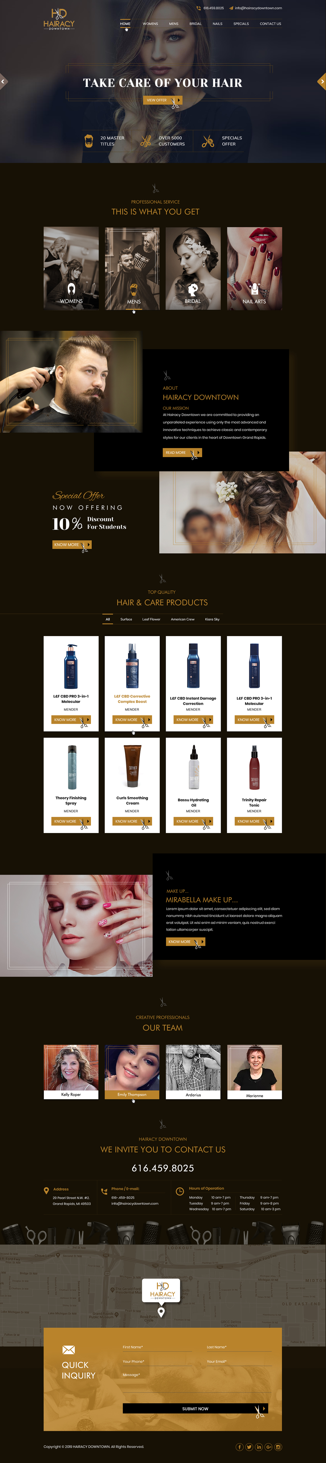 Web Design par Sbss pour Hairacy Downtown | Design #23037055