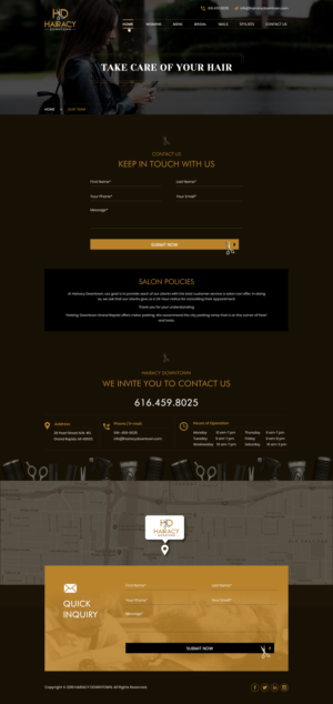 Web Design by Sbss for Hairacy Downtown | Design: #23054271