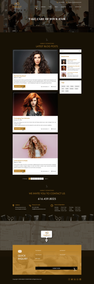 Web Design by Sbss for Hairacy Downtown | Design: #23102119