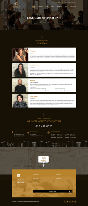 Web Design by Sbss for Hairacy Downtown | Design: #23102121