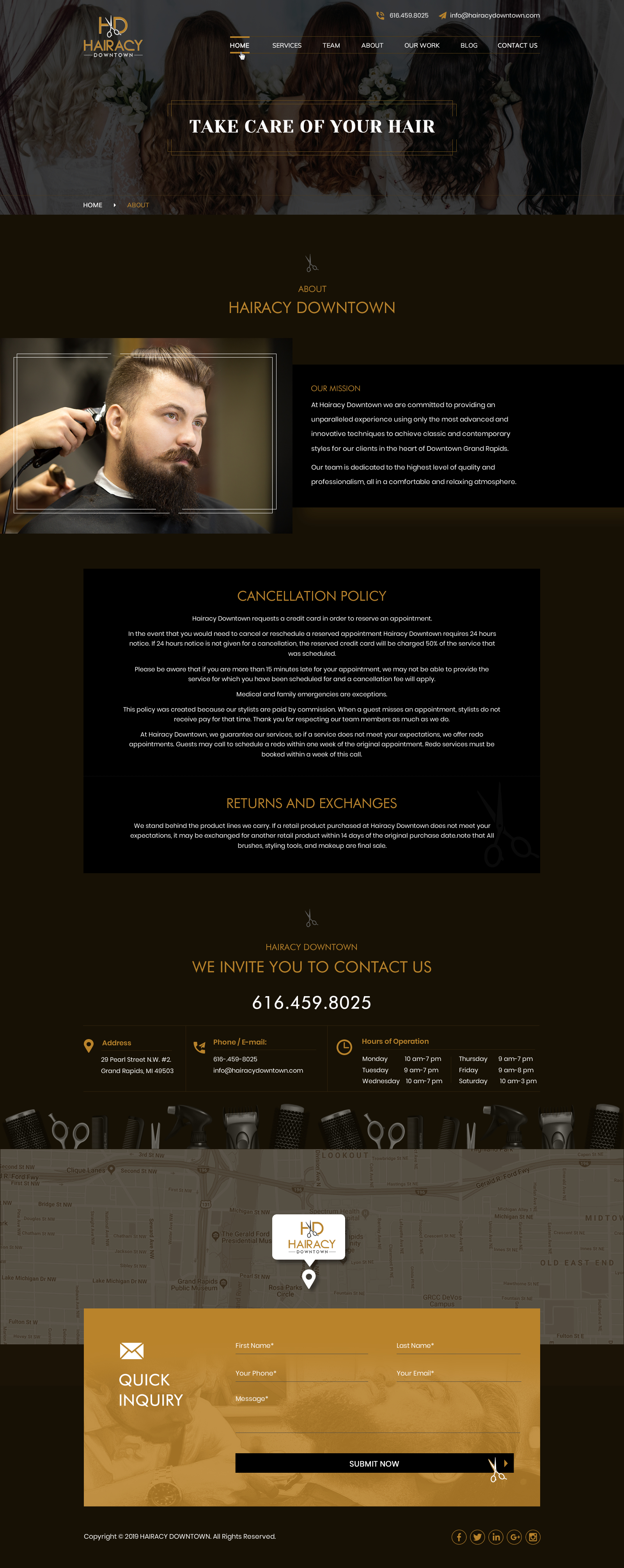 Web Design by Sbss for Hairacy Downtown | Design #23102122