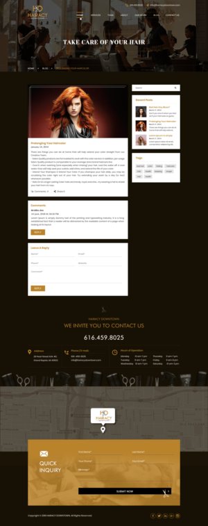 Web Design by Sbss for Hairacy Downtown | Design: #23102123