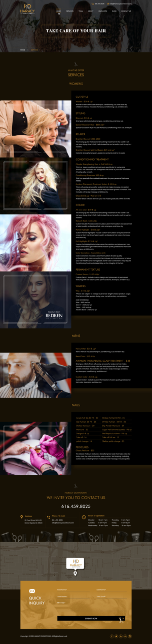 Web Design by Sbss for Hairacy Downtown | Design: #23102140