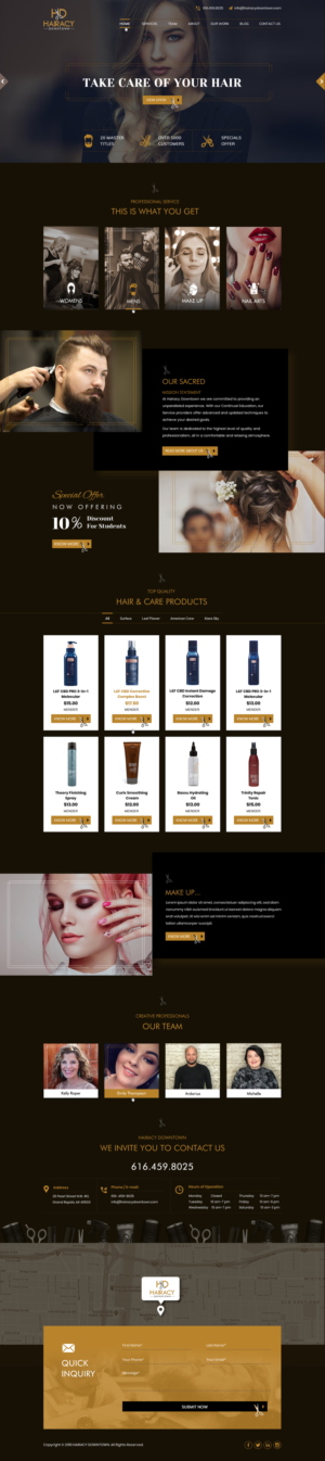 Web Design by Sbss for Hairacy Downtown | Design: #23136738