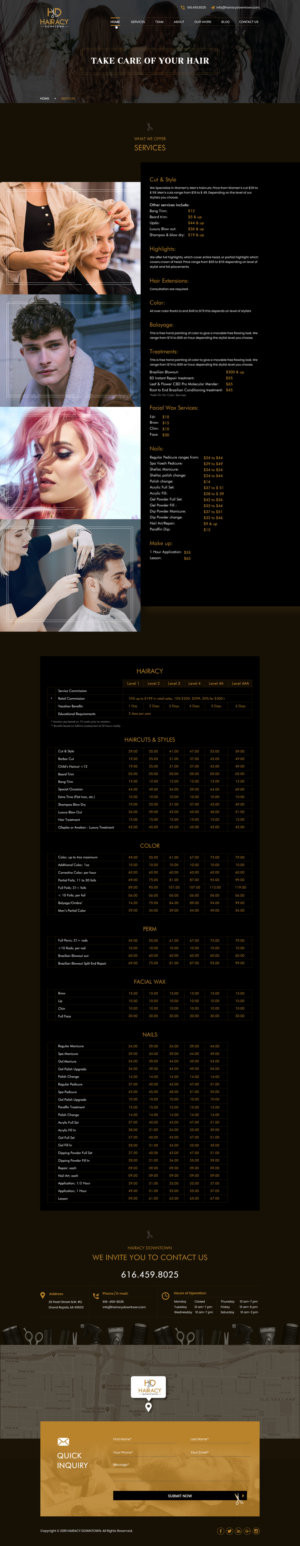 Web Design by Sbss for Hairacy Downtown | Design: #23136740