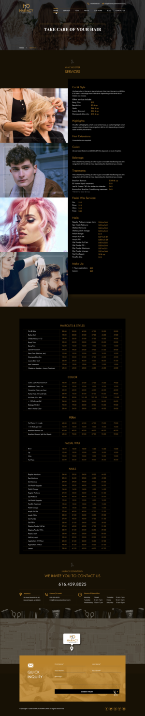 Web Design by Sbss for Hairacy Downtown | Design: #23143323