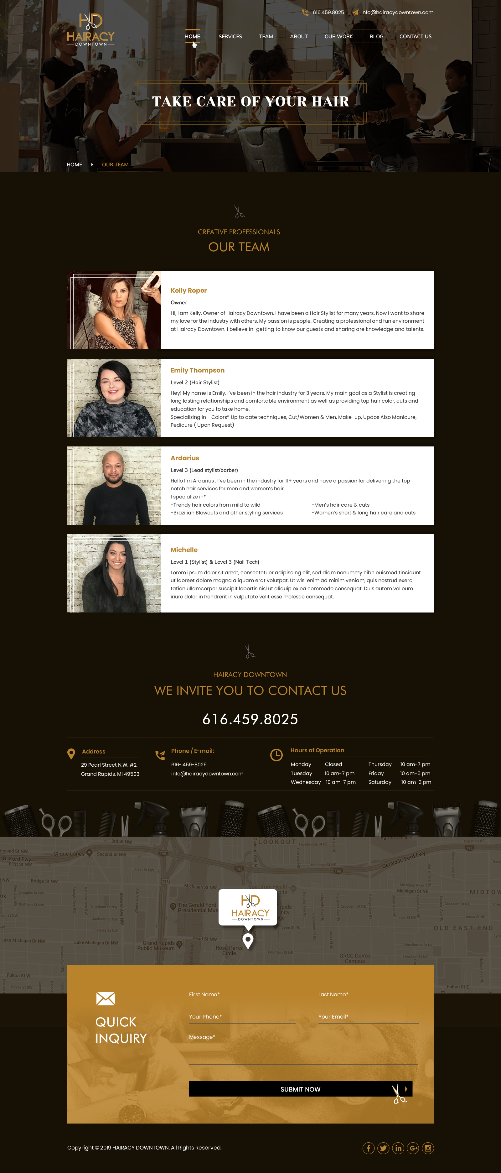 Diseño Web por Sbss para Hairacy Downtown | Diseño #23148568