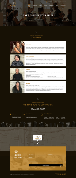 Web Design by Sbss for Hairacy Downtown | Design: #23148568