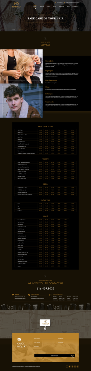 Web Design by Sbss for Hairacy Downtown | Design: #23170340