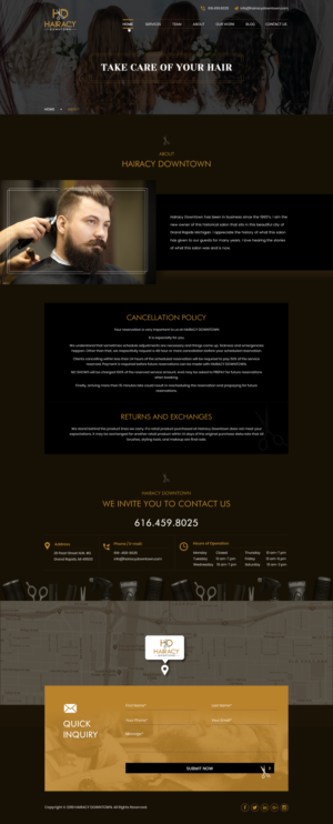 Web Design by Sbss for Hairacy Downtown | Design: #23170342