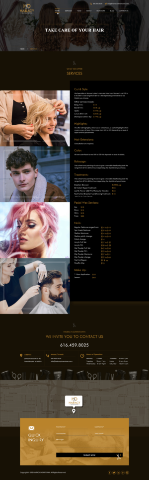 Downtown hair salon need trendy website | Diseño Web por Sbss