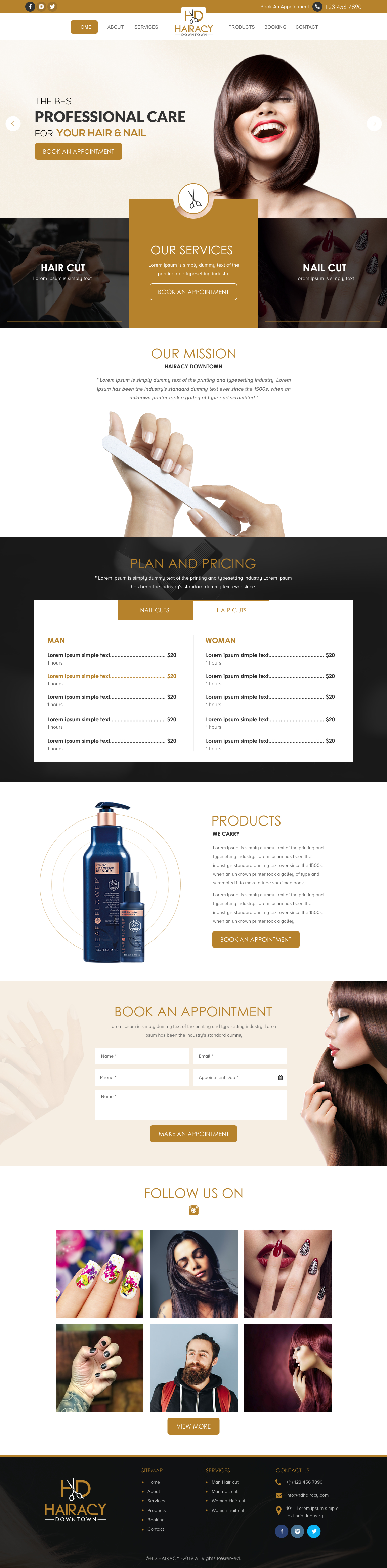 Web Design by rightway for Hairacy Downtown | Design #22992847