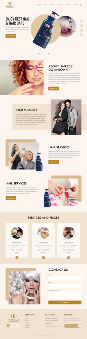 Web Design by rightway for Hairacy Downtown | Design: #22992848