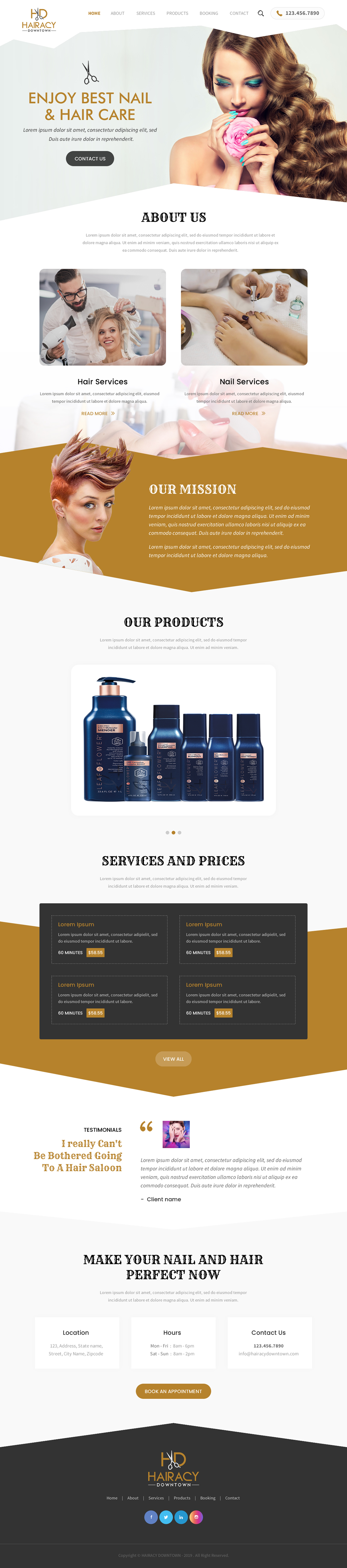 Web-Design von rightway für Hairacy Downtown | Design #22992850
