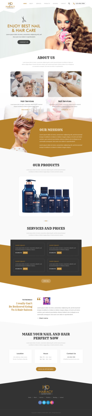 Web Design by rightway for Hairacy Downtown | Design: #22992850