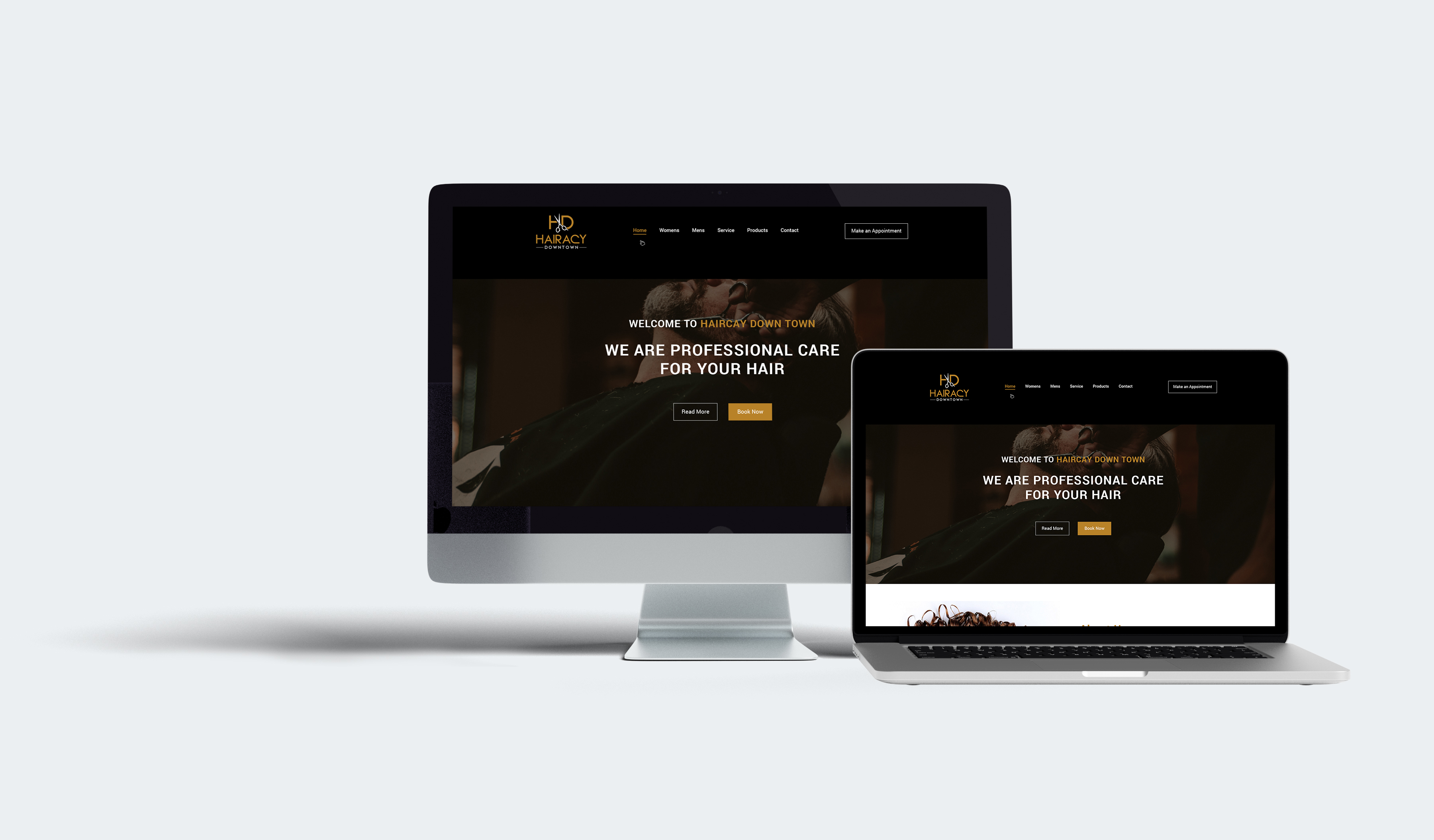 Web Design by Deziners Zone for Hairacy Downtown | Design #22999588