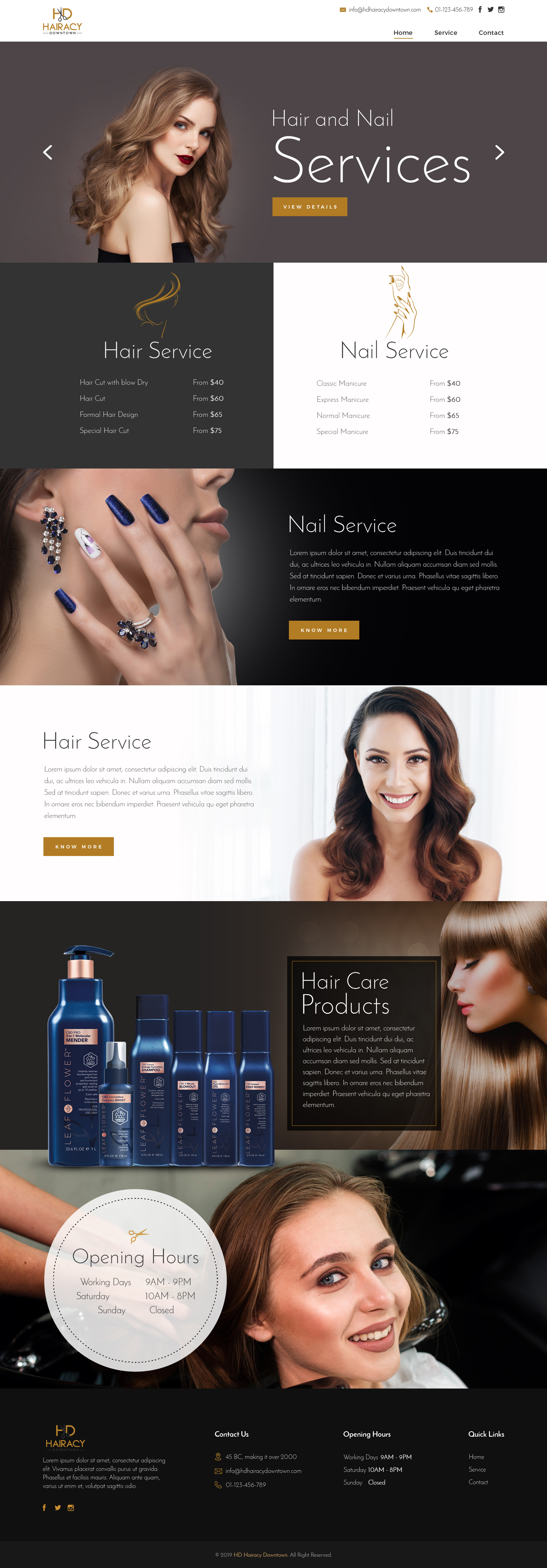 Web Design by sai.designer87 for Hairacy Downtown | Design #23000399