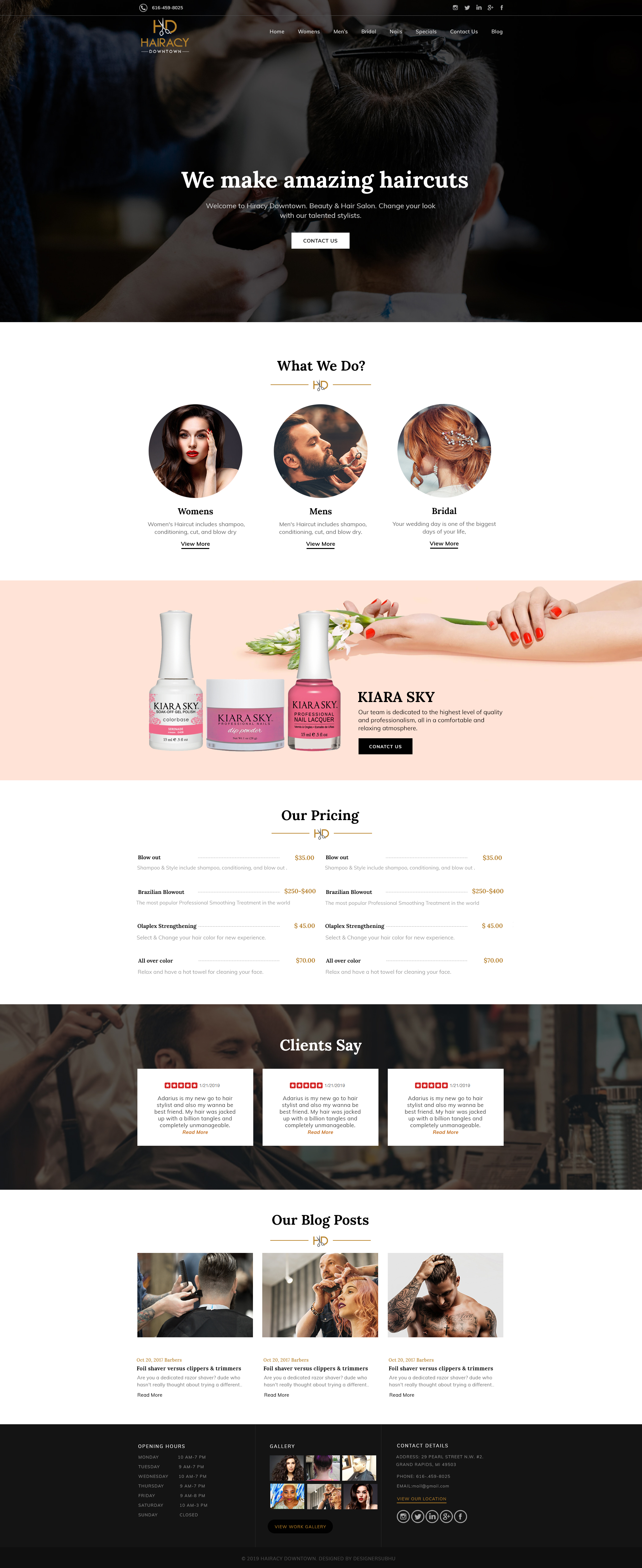 Web Design by subhalaxmi  khamari for Hairacy Downtown | Design #23016489