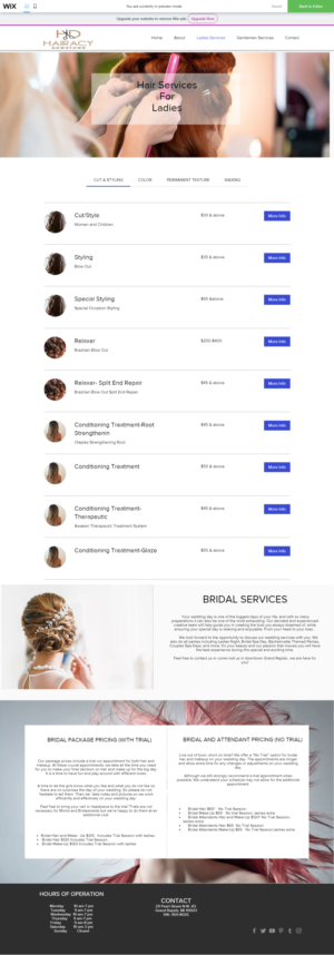 Web Design by maggy2019 2 for Hairacy Downtown | Design: #23001639