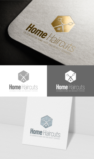 Home Haircuts or HH. On Demand In Home Hair and Beauty Services | Diseño de Logo por H-H Arts