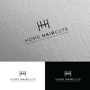 Home Haircuts or HH. On Demand In Home Hair and Beauty Services | Logo Design by Rii