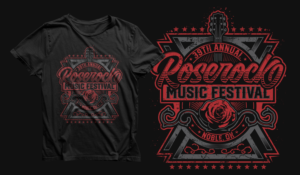 Roserock Music Festival  | T-Shirt-Design von Barney Stinson